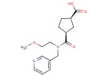 (1R*,3S*)-3-{[(2-methoxyethyl)(pyridin-3-ylmethyl)amino]carbonyl}cyclopentanecarboxylic acid