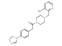 1-[(3-methyl-2-pyridinyl)methyl]-4-{[4-(1H-tetrazol-1-yl)phenyl]acetyl}piperazine