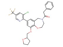 7-[3-chloro-5-(trifluoromethyl)-2-pyridinyl]-4-(phenylacetyl)-9-(tetrahydro-2-furanylmethoxy)-2,3,4,5-tetrahydro-1,4-benzoxazepine