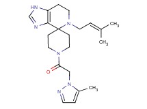 5-(3-methylbut-2-en-1-yl)-1'-[(5-methyl-1H-pyrazol-1-yl)acetyl]-1,5,6,7-tetrahydrospiro[imidazo[4,5-c]pyridine-4,4'-piperidine]