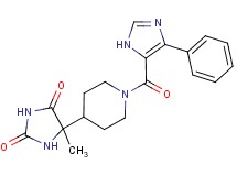5-methyl-5-{1-[(4-phenyl-1H-imidazol-5-yl)carbonyl]piperidin-4-yl}imidazolidine-2,4-dione