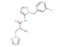 N-[1-(3-chlorobenzyl)-1H-pyrazol-5-yl]-2-methyl-3-(1H-pyrazol-1-yl)propanamide