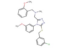 1-[5-[(3-chlorobenzyl)thio]-4-(3-methoxyphenyl)-4H-1,2,4-triazol-3-yl]-N-(2-methoxybenzyl)-N-methylmethanamine
