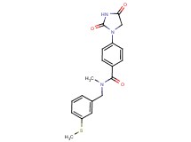 4-(2,4-dioxo-1-imidazolidinyl)-N-methyl-N-[3-(methylthio)benzyl]benzamide