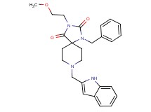 1-benzyl-8-(1H-indol-2-ylmethyl)-3-(2-methoxyethyl)-1,3,8-triazaspiro[4.5]decane-2,4-dione