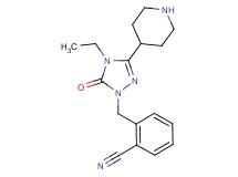 2-{[4-ethyl-5-oxo-3-(4-piperidinyl)-4,5-dihydro-1H-1,2,4-triazol-1-yl]methyl}benzonitrile dihydrochloride
