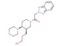 3-[(3R*,4S*)-1-(2H-1,2,3-benzotriazol-2-ylacetyl)-4-morpholin-4-ylpiperidin-3-yl]propan-1-ol