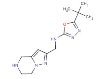 5-tert-butyl-N-(4,5,6,7-tetrahydropyrazolo[1,5-a]pyrazin-2-ylmethyl)-1,3,4-oxadiazol-2-amine
