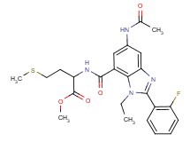 methyl N-{[5-(acetylamino)-1-ethyl-2-(2-fluorophenyl)-1H-benzimidazol-7-yl]carbonyl}methioninate