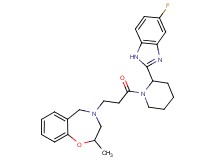 4-{3-[2-(5-fluoro-1H-benzimidazol-2-yl)-1-piperidinyl]-3-oxopropyl}-2-methyl-2,3,4,5-tetrahydro-1,4-benzoxazepine