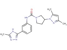 3-(3,5-dimethyl-1H-pyrazol-1-yl)-N-[3-(5-methyl-4H-1,2,4-triazol-3-yl)phenyl]pyrrolidine-1-carboxamide