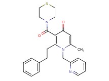6-methyl-2-(2-phenylethyl)-1-(2-pyridinylmethyl)-3-(4-thiomorpholinylcarbonyl)-4(1H)-pyridinone