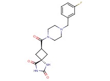 (2R,4r)-2-{[4-(3-fluorobenzyl)-1-piperazinyl]carbonyl}-5,7-diazaspiro[3.4]octane-6,8-dione