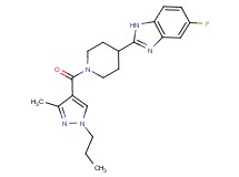 5-fluoro-2-{1-[(3-methyl-1-propyl-1H-pyrazol-4-yl)carbonyl]-4-piperidinyl}-1H-benzimidazole