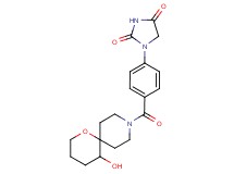 1-{4-[(5-hydroxy-1-oxa-9-azaspiro[5.5]undec-9-yl)carbonyl]phenyl}imidazolidine-2,4-dione