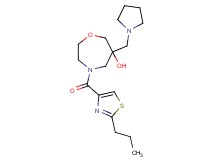 4-[(2-propyl-1,3-thiazol-4-yl)carbonyl]-6-(pyrrolidin-1-ylmethyl)-1,4-oxazepan-6-ol