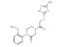 1-(2-methoxyphenyl)-4-{[(3-methyl-1H-1,2,4-triazol-5-yl)thio]acetyl}-2-piperazinone