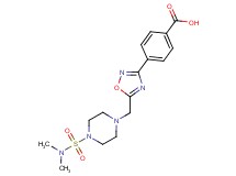 4-[5-({4-[(dimethylamino)sulfonyl]piperazin-1-yl}methyl)-1,2,4-oxadiazol-3-yl]benzoic acid