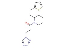 2-[2-(2-thienyl)ethyl]-1-[3-(1H-1,2,4-triazol-1-yl)propanoyl]piperidine