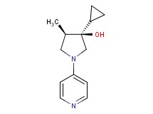 (3R*,4R*)-3-cyclopropyl-4-methyl-1-(4-pyridinyl)-3-pyrrolidinol