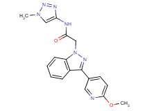 2-[3-(6-methoxypyridin-3-yl)-1H-indazol-1-yl]-N-(1-methyl-1H-1,2,3-triazol-4-yl)acetamide
