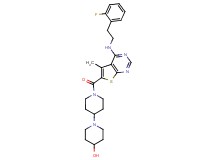 1'-[(4-{[2-(2-fluorophenyl)ethyl]amino}-5-methylthieno[2,3-d]pyrimidin-6-yl)carbonyl]-1,4'-bipiperidin-4-ol