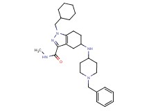 5-[(1-benzyl-4-piperidinyl)amino]-1-(cyclohexylmethyl)-N-methyl-4,5,6,7-tetrahydro-1H-indazole-3-carboxamide