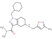 1-(cyclohexylmethyl)-N,N-dimethyl-5-{[(3-methyl-5-isoxazolyl)methyl]amino}-4,5,6,7-tetrahydro-1H-indazole-3-carboxamide