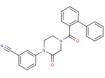 3-[4-(2-biphenylylcarbonyl)-2-oxo-1-piperazinyl]benzonitrile