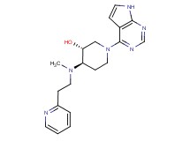 (3R*,4R*)-4-{methyl[2-(2-pyridinyl)ethyl]amino}-1-(7H-pyrrolo[2,3-d]pyrimidin-4-yl)-3-piperidinol
