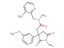 2-[3-(3-methoxyphenyl)-1-methyl-2,5-dioxo-3-pyrrolidinyl]-N-methyl-N-[(3-methyl-2-pyridinyl)methyl]acetamide