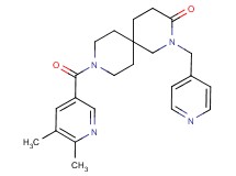 9-[(5,6-dimethylpyridin-3-yl)carbonyl]-2-(pyridin-4-ylmethyl)-2,9-diazaspiro[5.5]undecan-3-one