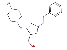 [(3R*,4S*)-4-[(4-methylpiperazin-1-yl)methyl]-1-(2-phenylethyl)pyrrolidin-3-yl]methanol