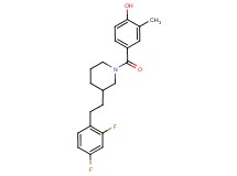4-({3-[2-(2,4-difluorophenyl)ethyl]-1-piperidinyl}carbonyl)-2-methylphenol