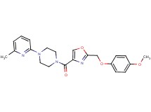 1-({2-[(4-methoxyphenoxy)methyl]-1,3-oxazol-4-yl}carbonyl)-4-(6-methyl-2-pyridinyl)piperazine