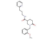 1-(2-methoxybenzyl)-6-oxo-N-[3-(2-pyridinyl)propyl]-3-piperidinecarboxamide