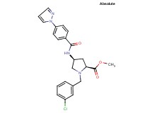 methyl (4S)-1-(3-chlorobenzyl)-4-{[4-(1H-pyrazol-1-yl)benzoyl]amino}-L-prolinate
