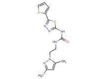 N-[2-(3,5-dimethyl-1H-pyrazol-1-yl)ethyl]-N'-[5-(2-thienyl)-1,3,4-thiadiazol-2-yl]urea
