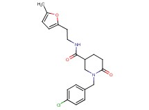 1-(4-chlorobenzyl)-N-[2-(5-methyl-2-furyl)ethyl]-6-oxo-3-piperidinecarboxamide