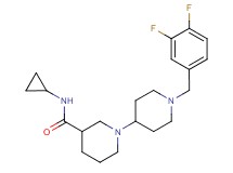 N-cyclopropyl-1'-(3,4-difluorobenzyl)-1,4'-bipiperidine-3-carboxamide