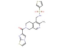 N-{[7-(imidazo[2,1-b][1,3]thiazol-6-ylcarbonyl)-3-methyl-5,6,7,8-tetrahydro-2,7-naphthyridin-4-yl]methyl}-3-thiophenesulfonamide