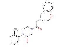4-(2,3-dihydro-1,4-benzoxazepin-4(5H)-ylacetyl)-1-(2-methylphenyl)-2-piperazinone