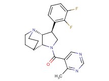 (3S*,3aR*,7aR*)-3-(2,3-difluorophenyl)-1-[(4-methylpyrimidin-5-yl)carbonyl]octahydro-4,7-ethanopyrrolo[3,2-b]pyridine