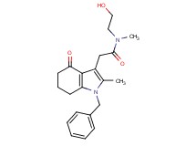 2-(1-benzyl-2-methyl-4-oxo-4,5,6,7-tetrahydro-1H-indol-3-yl)-N-(2-hydroxyethyl)-N-methylacetamide