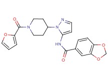 N-{1-[1-(2-furoyl)-4-piperidinyl]-1H-pyrazol-5-yl}-1,3-benzodioxole-5-carboxamide