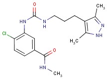 4-chloro-3-[({[3-(3,5-dimethyl-1H-pyrazol-4-yl)propyl]amino}carbonyl)amino]-N-methylbenzamide