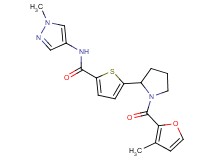 5-[1-(3-methyl-2-furoyl)-2-pyrrolidinyl]-N-(1-methyl-1H-pyrazol-4-yl)-2-thiophenecarboxamide