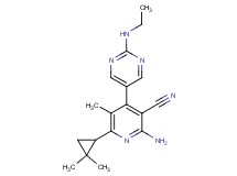 2-amino-6-(2,2-dimethylcyclopropyl)-4-[2-(ethylamino)pyrimidin-5-yl]-5-methylnicotinonitrile