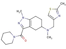 N,1-dimethyl-N-[(2-methyl-1,3-thiazol-4-yl)methyl]-3-(1-piperidinylcarbonyl)-4,5,6,7-tetrahydro-1H-indazol-5-amine