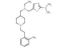 5-{[ethyl({1-[2-(2-methylphenyl)ethyl]-4-piperidinyl}methyl)amino]methyl}-N,N-dimethyl-1,3-thiazol-2-amine